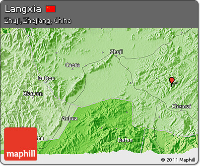 Political 3D Map of Langxia