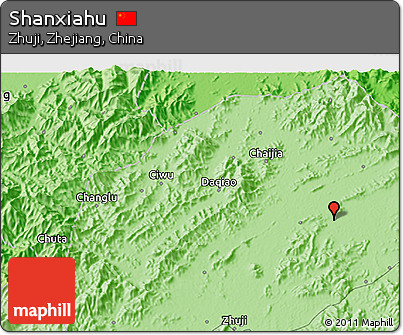 Political 3D Map of Shanxiahu