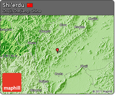 Political 3D Map of Shi'erdu