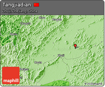 Political 3D Map of Tangjiadian