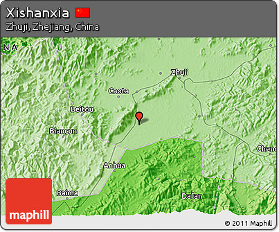 Political 3D Map of Xishanxia