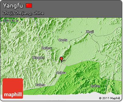 Political 3D Map of Yangfu