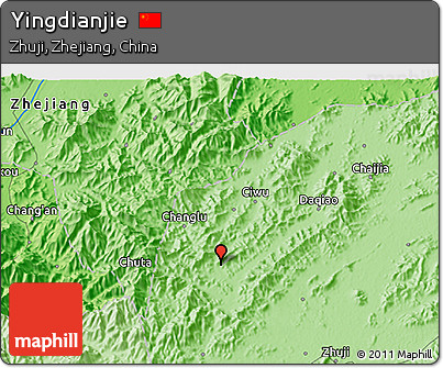 Political 3D Map of Yingdianjie