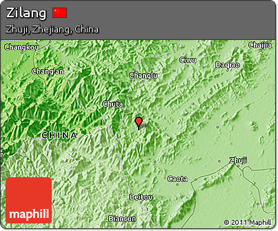 Political 3D Map of Zilang