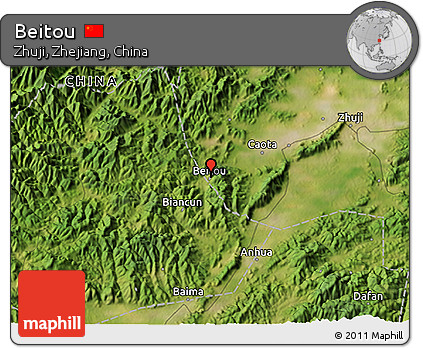 Satellite 3D Map of Beitou