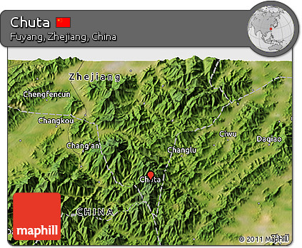 Satellite 3D Map of Chuta
