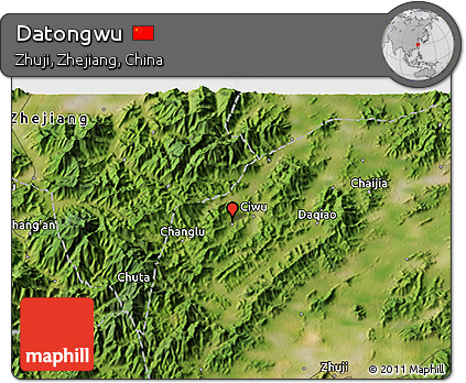 Satellite 3D Map of Datongwu