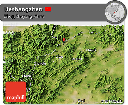 Satellite 3D Map of Heshangzhen