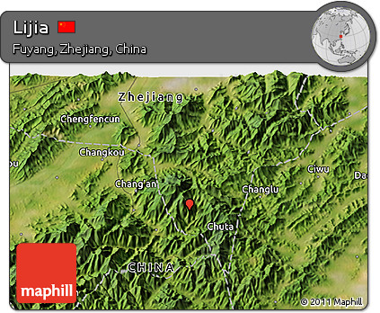 Satellite 3D Map of Lijia