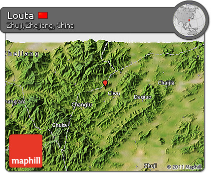 Satellite 3D Map of Louta
