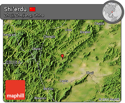 Satellite 3D Map of Shi'erdu