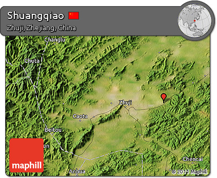 Satellite 3D Map of Shuangqiao