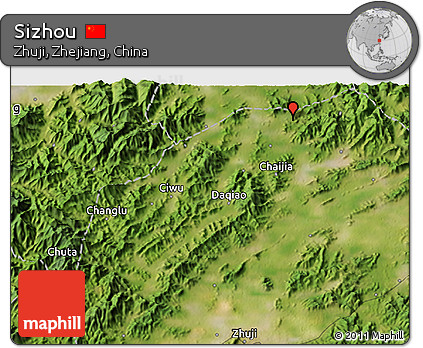 Satellite 3D Map of Sizhou