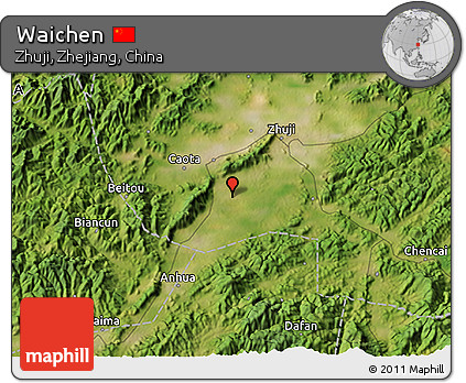 Satellite 3D Map of Waichen