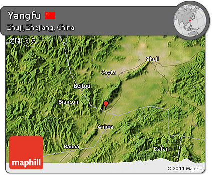 Satellite 3D Map of Yangfu