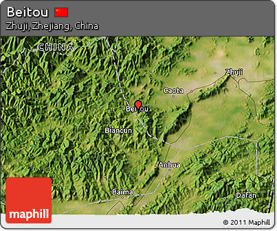 Satellite 3D Map of Beitou