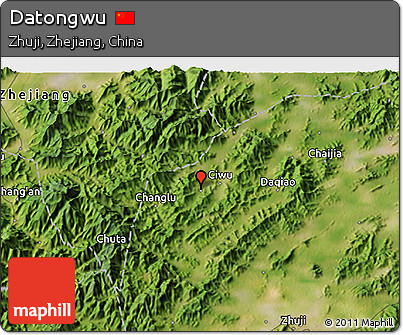 Satellite 3D Map of Datongwu