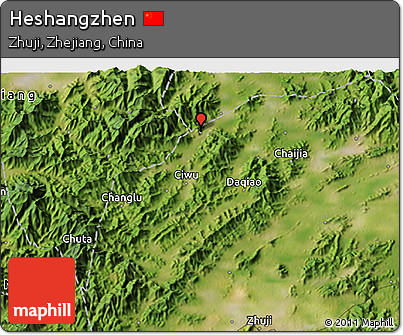 Satellite 3D Map of Heshangzhen
