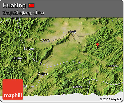 Satellite 3D Map of Huating