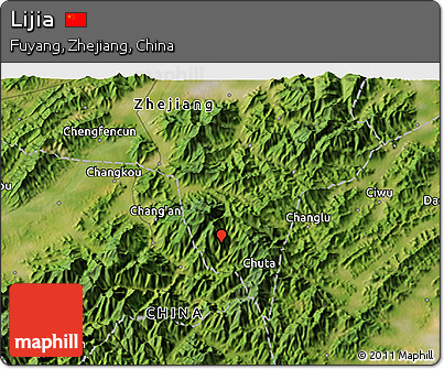 Satellite 3D Map of Lijia
