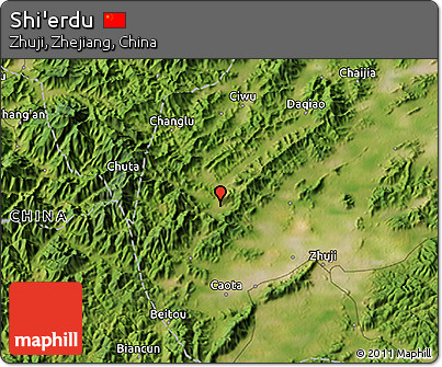 Satellite 3D Map of Shi'erdu
