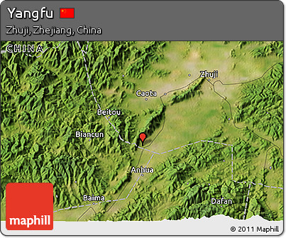 Satellite 3D Map of Yangfu