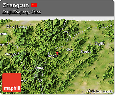 Satellite 3D Map of Zhangcun