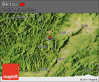 Satellite 3D Map of Beitou