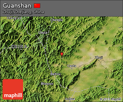 Satellite 3D Map of Guanshan