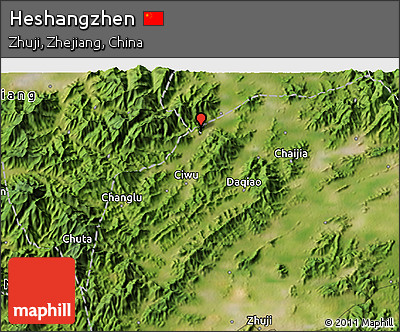 Satellite 3D Map of Heshangzhen