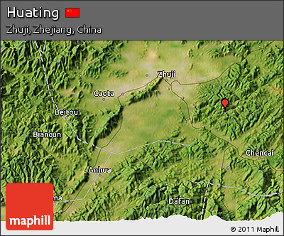 Satellite 3D Map of Huating