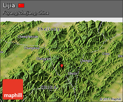 Satellite 3D Map of Lijia