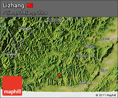 Satellite 3D Map of Lizhang