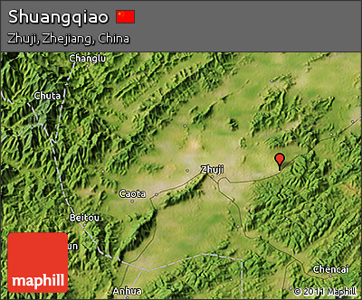 Satellite 3D Map of Shuangqiao