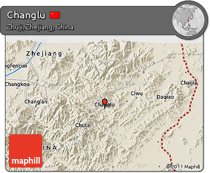 Shaded Relief 3D Map of Changlu