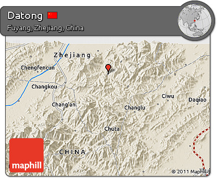 Shaded Relief 3D Map of Datong