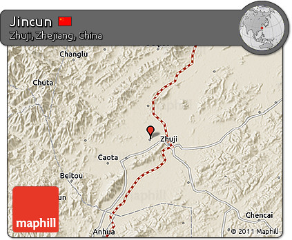 Shaded Relief 3D Map of Jincun