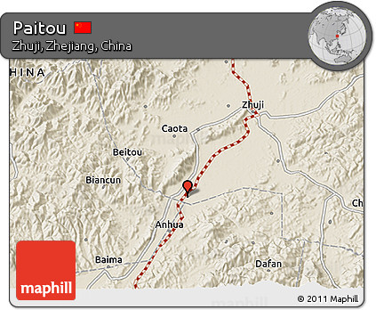 Shaded Relief 3D Map of Paitou