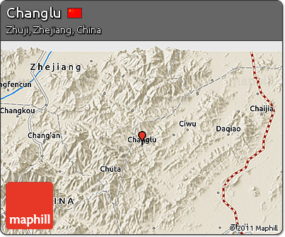 Shaded Relief 3D Map of Changlu