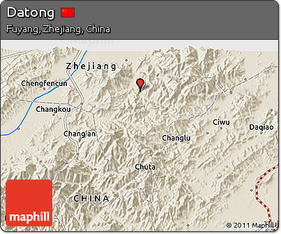 Shaded Relief 3D Map of Datong