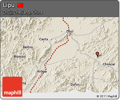 Shaded Relief 3D Map of Lipu