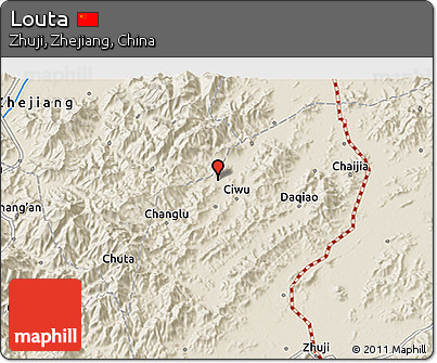 Shaded Relief 3D Map of Louta