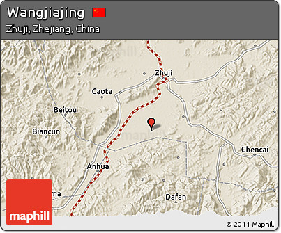 Shaded Relief 3D Map of Wangjiajing