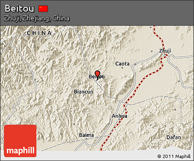 Shaded Relief 3D Map of Beitou
