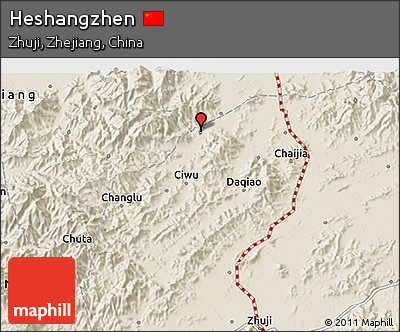 Shaded Relief 3D Map of Heshangzhen