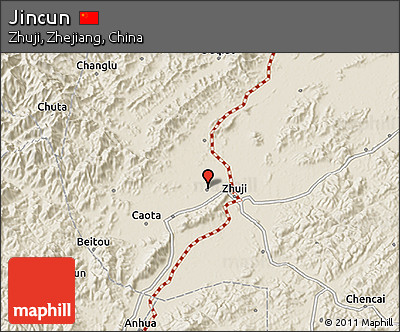 Shaded Relief 3D Map of Jincun