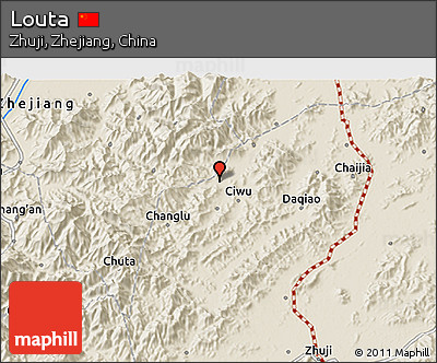 Shaded Relief 3D Map of Louta