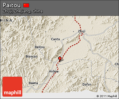 Shaded Relief 3D Map of Paitou