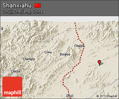 Shaded Relief 3D Map of Shanxiahu
