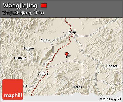 Shaded Relief 3D Map of Wangjiajing